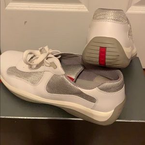 White prada sneakers